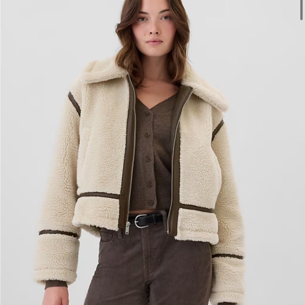NWT GAP Cream Teddy Jacket